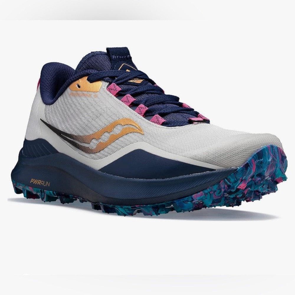 Saucony Womens Peregrine 12 Gray Running Shoes Size 10